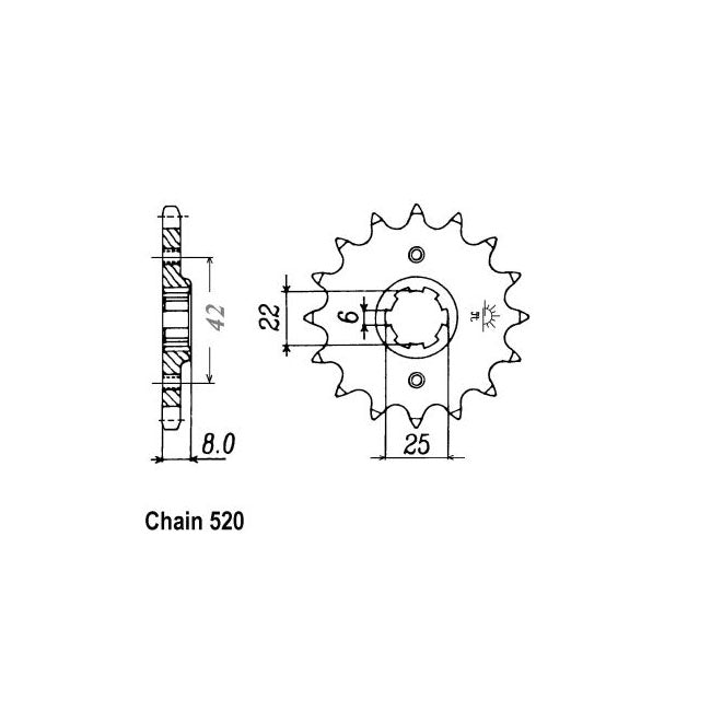 JT Sprockets Front Sprocket Honda XL500SZ,SA,SB 79-81 JT Front Sprocket for Honda Customhoj