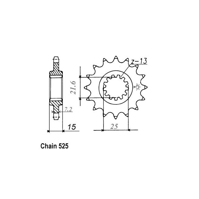 JT Sprockets Front Sprocket Kawasaki ZX-6R (ZX600F1,F2,F3,G1) 95-97 JT Front Sprocket for Kawasaki Customhoj