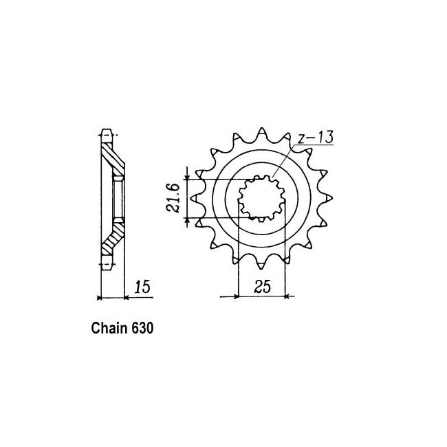 JT Sprockets Front Sprocket Kawasaki ZX750A1/5 (GPZ750-Unitr.) 83-89 JT Front Sprocket for Kawasaki Customhoj