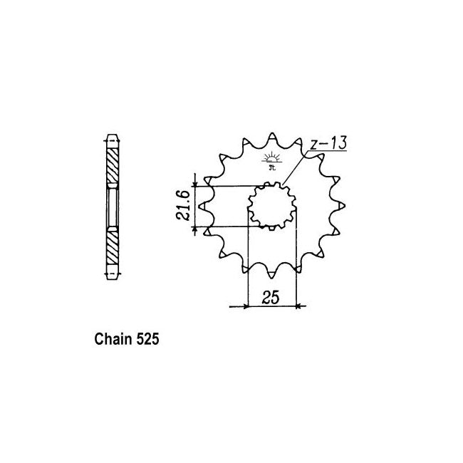 JT Sprockets Front Sprocket Suzuki DL1000 V-Strom K2-K9, L0 02-10 JT Front Sprocket for Suzuki Customhoj