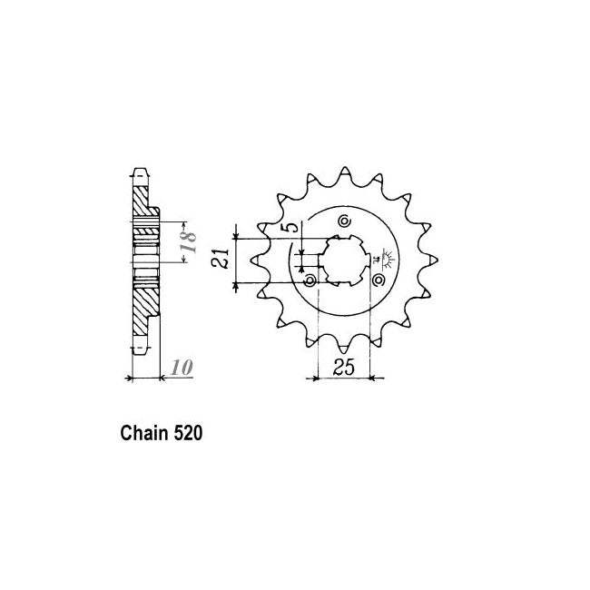 JT Sprockets Front Sprocket Suzuki DR750S-J,UJ,K Big 88 JT Front Sprocket for Suzuki Customhoj