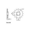 JT Sprockets Front Sprocket Triumph 865 America ((LT) EFI (OEM 520 Chain) 14-16 JT Front Sprocket for Triumph Customhoj