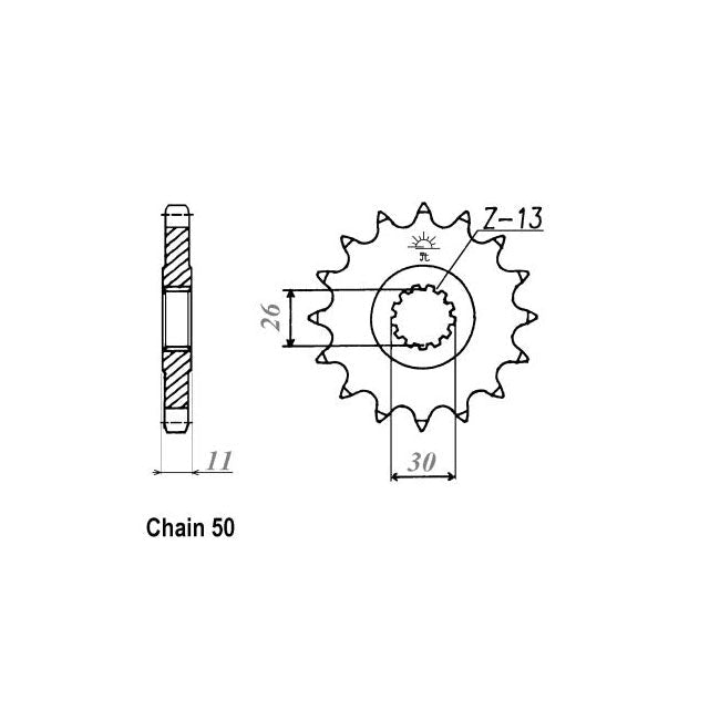 JT Sprockets Front Sprocket Yamaha FZS 1000 Fazer 01-05 JT Front Sprocket for Yamaha Customhoj