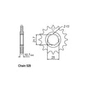 JT Sprockets Front Sprocket Yamaha XJ6 Diversion (ABS) (SP) 09-15 JT Front Sprocket for Yamaha Customhoj