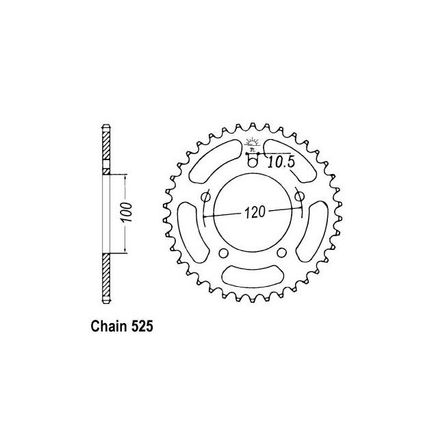 JT Sprockets Rear Sprocket Aprilia 1000 SL Falco 00-06 JT Rear Sprocket for Aprilia Customhoj