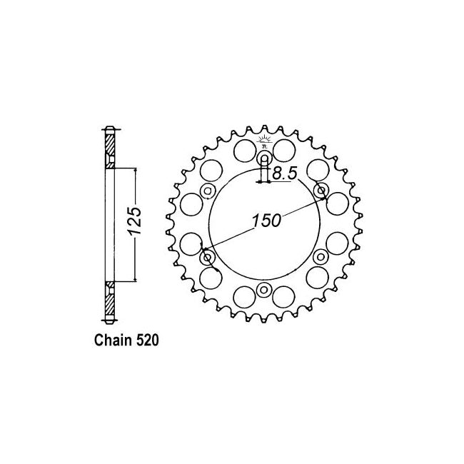 JT Sprockets Rear Sprocket KTM 690 SM 08-09 JT Rear Sprocket for KTM Customhoj