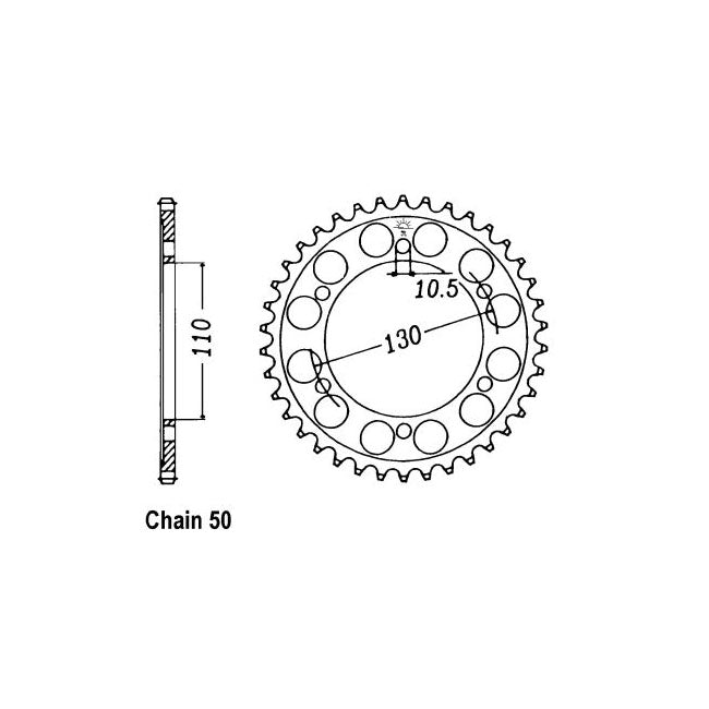 JT Sprockets Rear Sprocket Yamaha FZ1, FZ1 Fazer ABS 06-14 JT Rear Sprocket for Yamaha Customhoj