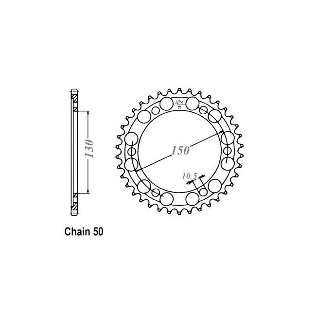 JT Sprockets Rear Sprocket Yamaha FZR1000R (EXUP) (530) 89-95 JT Rear Sprocket for Yamaha Customhoj