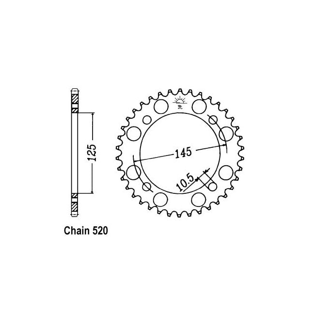 JT Sprockets Rear Sprocket Yamaha XTZ660 Tenere 96-98 JT Rear Sprocket for Yamaha Customhoj