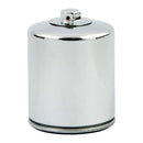 K&N Oil Filter Harley 17‑23 Milwaukee Eight (M8) / Chrome with top nut K&N Performance Oil Filter for Harley Customhoj