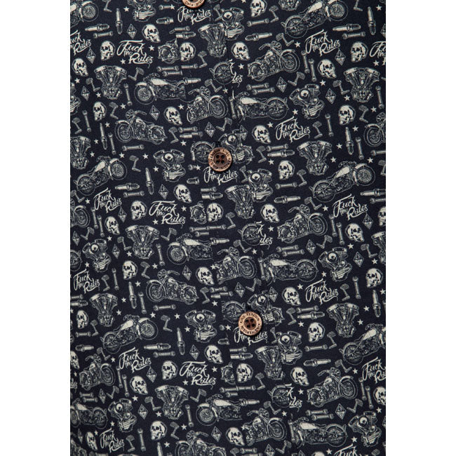 King Kerosin Biker Soul Short Sleeve Shirt  - Customhoj