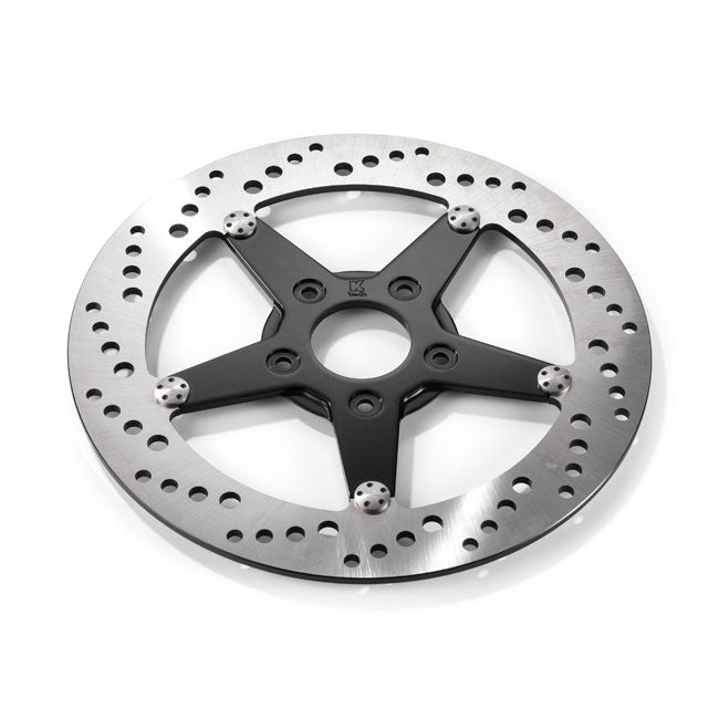 Kustom Tech Stainless Rear Brake Disc for Harley 84-99 Big Twin (11.5") / Rear Left / Black