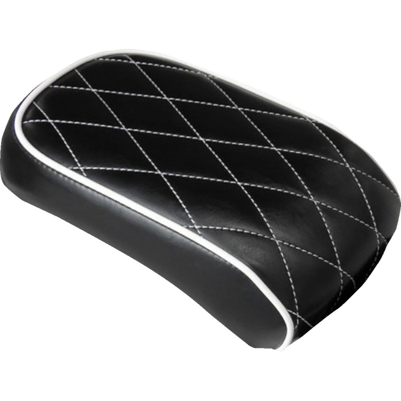 Le Pera Bare Bones Solo Passenger Seat for Harley 08-17 Softail Heritage / Deluxe / Diamond White / Black / 18 cm (7")  - Customhoj