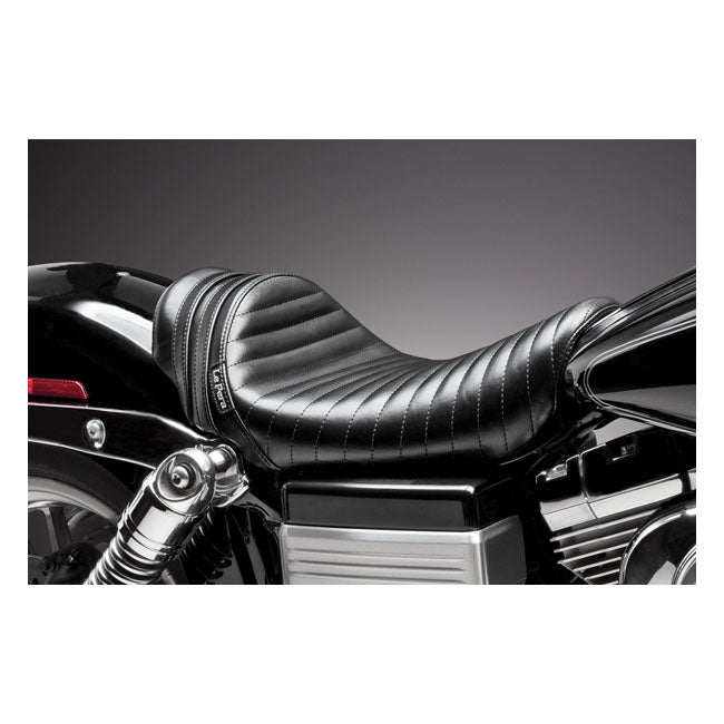 Le Pera Stubs Spoiler Solo Seat for Harley 06-17 Dyna / Pleated Black  - Customhoj