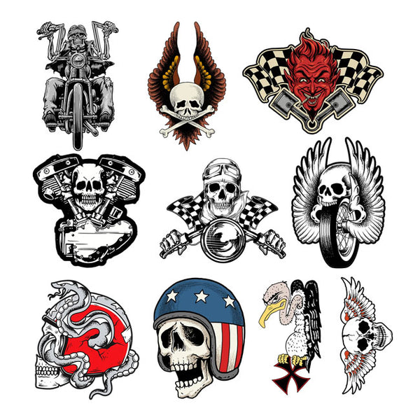 Lethal Threat Biker Series 10-pack Stickers