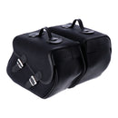 Longride Heritage 23L Click-On Motorcycle Saddlebag Set Black  - Customhoj