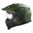 LS2 Drifter Modular Motorcycle Helmet Matte Green / S (55-56cm)  - Customhoj