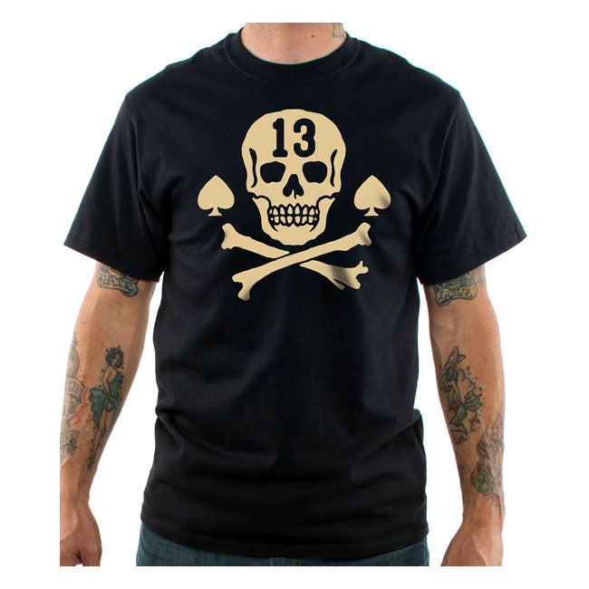 Lucky 13 Pirate Skull T-Shirt S