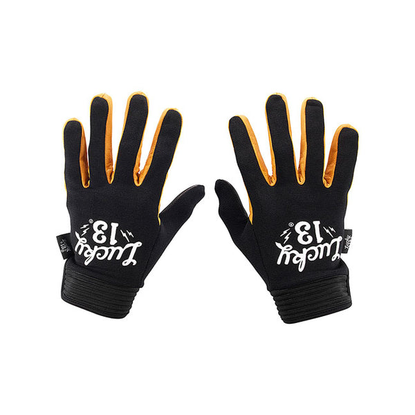 Lucky 13 Shocker Motorcycle Gloves Black / Yellow / S