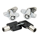 MCS Hard Saddlebag Lock Set for Harley 93-13 Touring (Replaces OEM 53710-93) / Chrome  - Customhoj