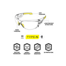 Mechanix Type-N Safety Glasses Clear  - Customhoj