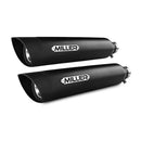 Miller Destiny Euro 5 Slip-On Mufflers for Harley 21-24 Softail Fat Boy (114/117" engine) / Matte Black / Slash Cut Matte Black  - Customhoj