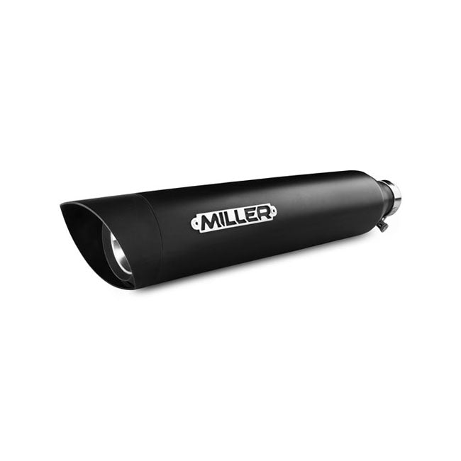 Miller Street Line Euro 3 Slip-On Mufflers for Yamaha 09-14 XVS 950 Midnight Star / Matte Black / Slash Cut Matte Black  - Customhoj