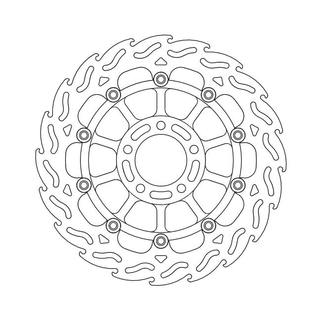 Moto-Master Brake Disc Suzuki Bandit 1200 (non-ABS) 95-05 Moto-Master Flame Front Left Brake Disc for Suzuki Customhoj