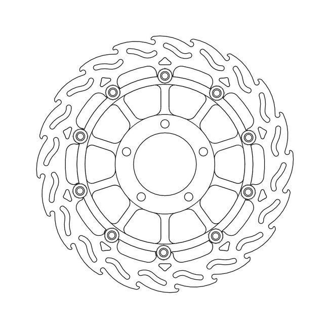 Moto-Master Brake Disc Triumph Daytona 955 i 01-06 Moto-Master Flame Front Right Brake Disc for Triumph Customhoj