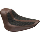 Mustang Skyline Solo Seat by Kodlin for Harley 13-17 Softail Breakout / Brown / Black / Alcantara  - Customhoj