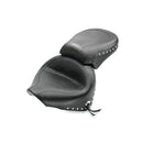 Mustang Wide Touring 2-Up Seat for Yamaha 00-09 Dragstar XVS 1100 Classic / Studded Conchos / Without backrest  - Customhoj