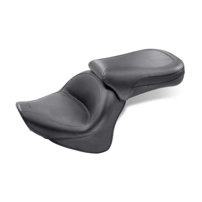 Mustang Wide Touring 2-Up Seat for Yamaha 98-16 Dragstar XVS 650 Custom / Plain / Without backrest  - Customhoj