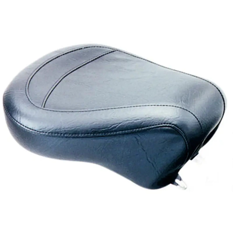 Mustang Wide Touring Passenger Seat for Harley 58-84 Big Twin (excl. Softail) / Plain / Black / Non-Recessed  - Customhoj