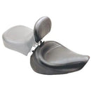Mustang Wide Touring Solo Seat for Harley 04-05 Dyna / Plain / With backrest  - Customhoj