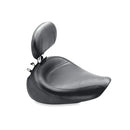 Mustang Wide Touring Solo Seat for Harley 96-03 Dyna / Plain / With backrest  - Customhoj