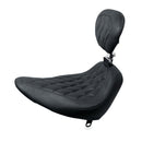 Mustang Wide Tripper Solo Seat for Harley 00-05 Softail Standard / Springer / Heritage / Double Diamond / Black / With backrest  - Customhoj
