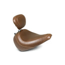 Mustang Wide Tripper Solo Seat for Harley 18-25 Softail Fat Boy / Plain / Distressed Brown / With backrest  - Customhoj