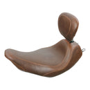 Mustang Wide Tripper Solo Seat for Harley 97-07 Touring Road King / Street Glide / Plain / Distressed Brown / With backrest  - Customhoj