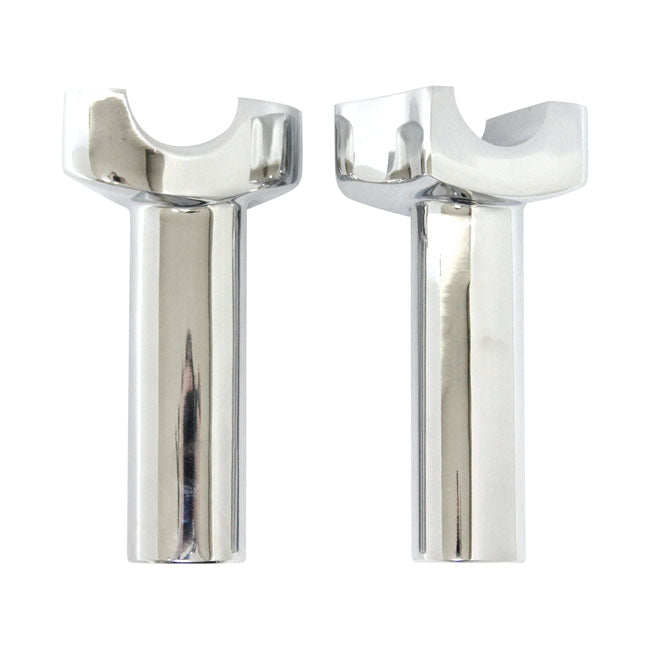 OEM Style Handlebar Risers without Top Clamp Chrome / 4.5" (11.4cm)