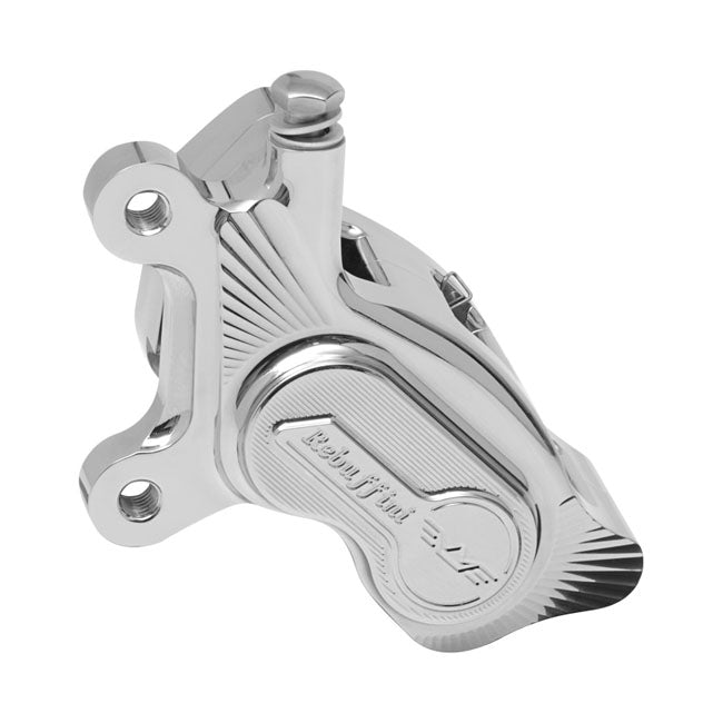 Rebuffini Brake Caliper 00-14 Softail (excl. FSXTS) / Front Left / Chrome Rebuffini 4-piston Kerio Axial Front Brake Caliper for Harley Customhoj