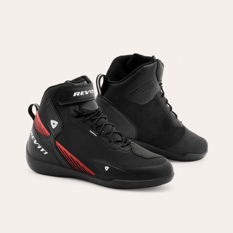 REV'IT! G-Force 2 H2O Motorcycle Shoes Black/Neon Red / 39  - Customhoj