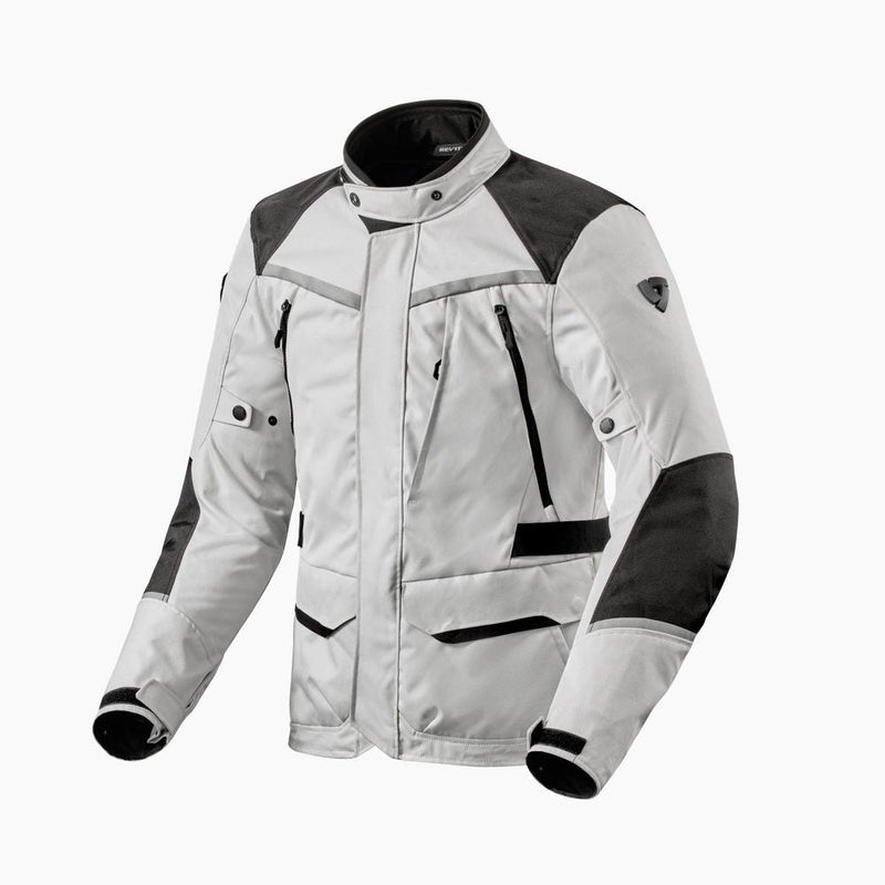 REV'IT! Voltiac 3 H2O Motorcycle Jacket Silver/Black / S