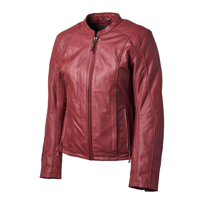 Roland Sands Design Protective Jacket Ladies Merlot / XS Roland Sands Argonne 74 Ladies Motorcycle Jacket Customhoj