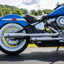 S&S Slash Cut Slip-On Mufflers for Harley 18-20 Softail FLFB / FLSL / FXBB / FXBR / FXLR / FXST / Chrome