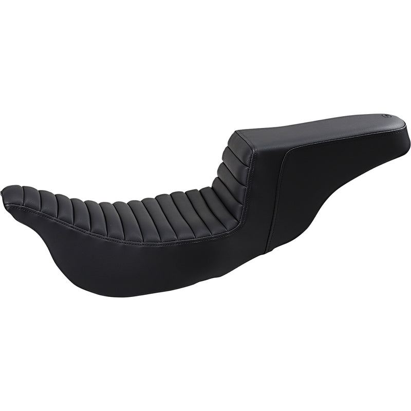 Saddlemen Extended Reach Step-Up Motorcycle Seat For Harley 08-24 Touring (excl. 23-24 CVO) / Black / Tuck-n-Roll