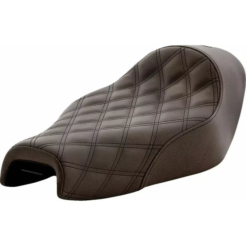 Saddlemen Renegade Lattice Stitch Solo Seat For Harley 04-22 XL Sportster (with 17L tank) / Brown