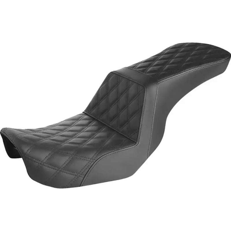 Saddlemen Tour Step-Up Motorcycle Seat for Harley 06-17 Dyna FLD / FXD / FXDWG / Without Backrest / Full Lattice Stitch