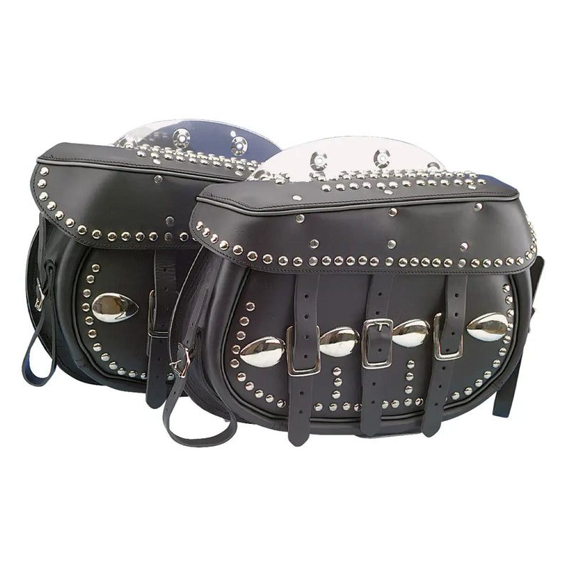 Samwel King Leather Saddlebags for Harley 36-57 rigid Big Twin (Replaces OEM: 91003-56)  - Customhoj