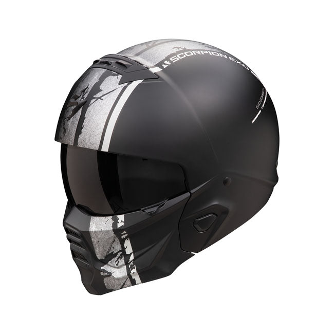 Scorpion Exo-Combat II Motorcycle Helmet Lord Matte Black / Silver / XS (54-55cm)