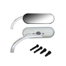 SMP Mini Oval Motorcycle Mirror Set Chrome  - Customhoj